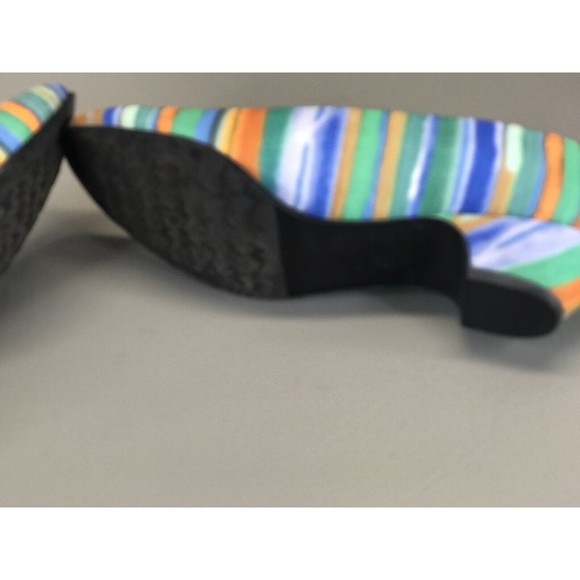 Soft Style Hush Puppies ETROIT Women's Slip-On Fabric MultiColor Pump Heel 6 - Picture 6 of 7